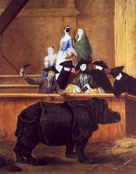 Pietro Longhi Exhibition of a Rhinoceros at Venice oil painting picture